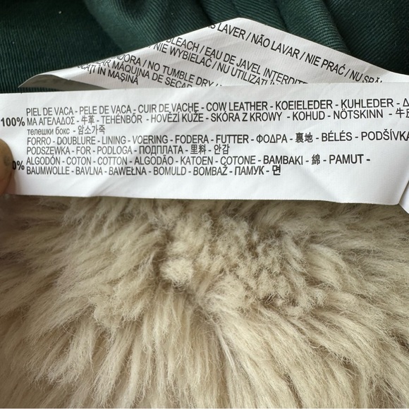 Zara Dark Green Thick 100% Pebble Cow Leather Tote bag - Picture 11 of 16